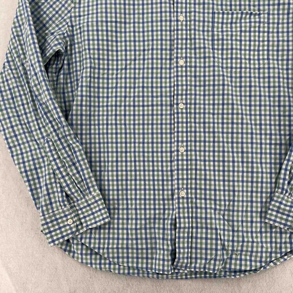 J Crew Men's Shirt Classic White Blue Check Long Sleeve Button Down Size XL - Picture 3 of 8